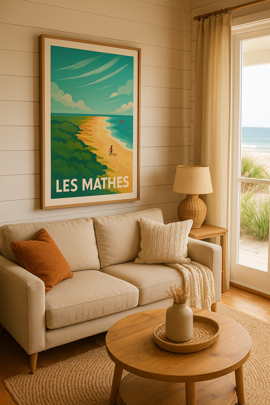 Charente-Maritime France Affiche de Les Mathes - Évasion et nature au bord de l'océan