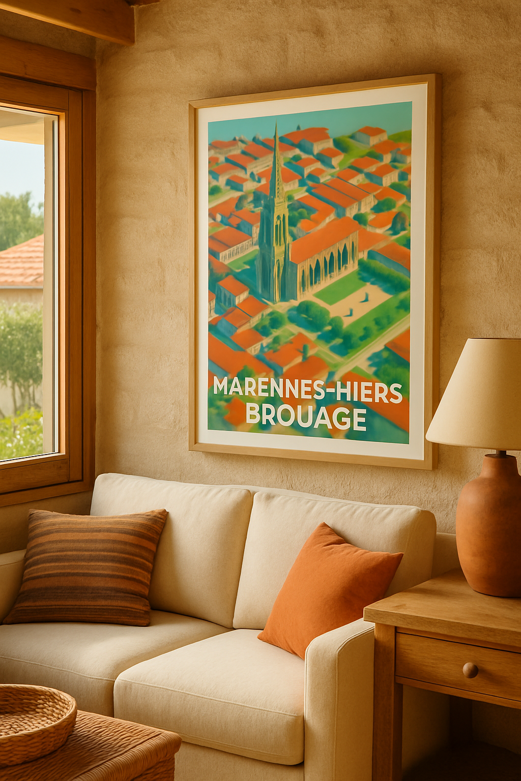 Charente-Maritime France Affiche de Marennes-Hiers Brouage - Charme authentique et patrimoine historique