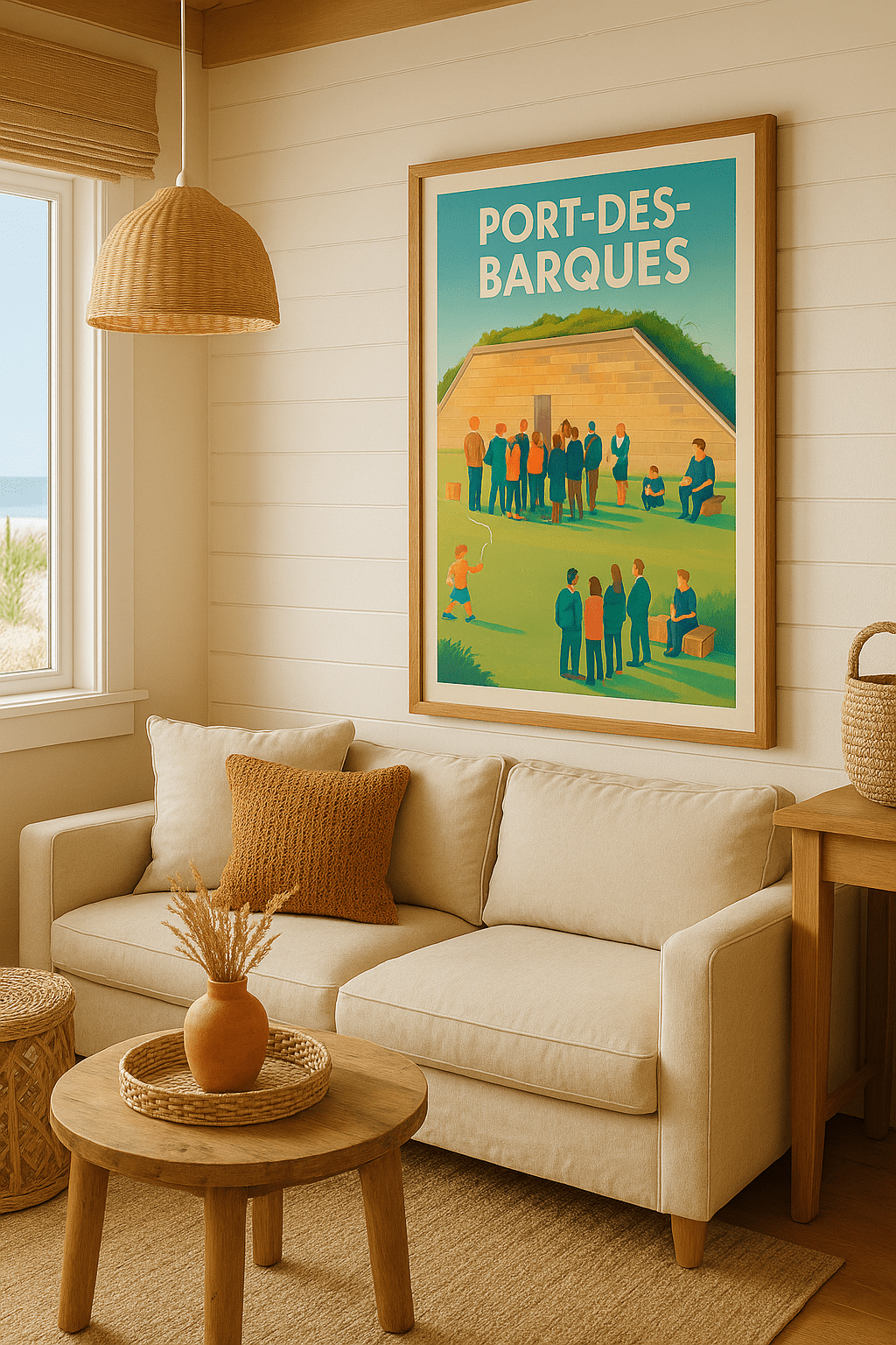 Charente-Maritime France Affiche de Port-des-Barques - Ambiance conviviale au cœur du patrimoine