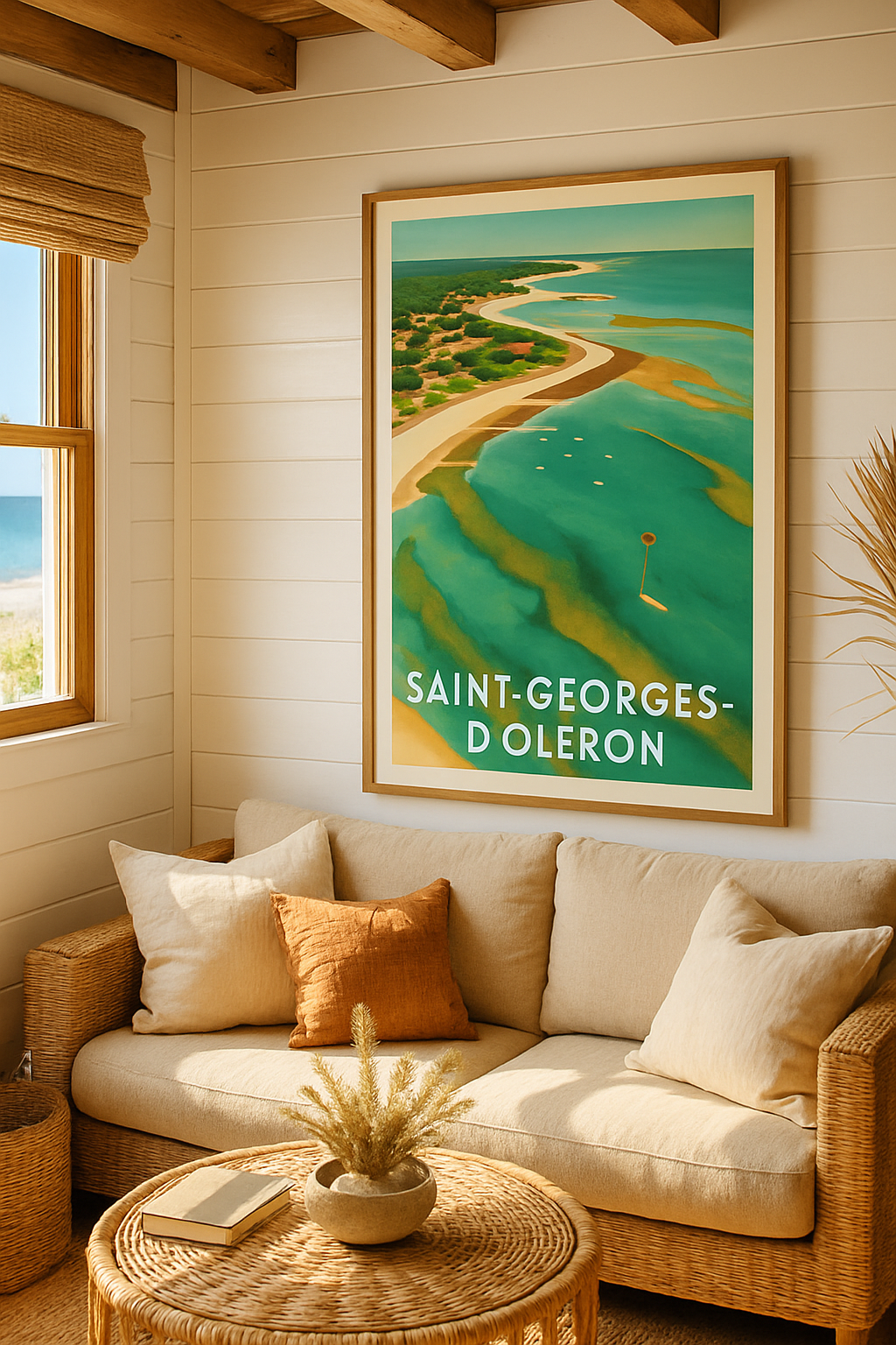 Charente-Maritime France Affiche de Saint-Georges-d'Oléron - L'évasion côtière authentique