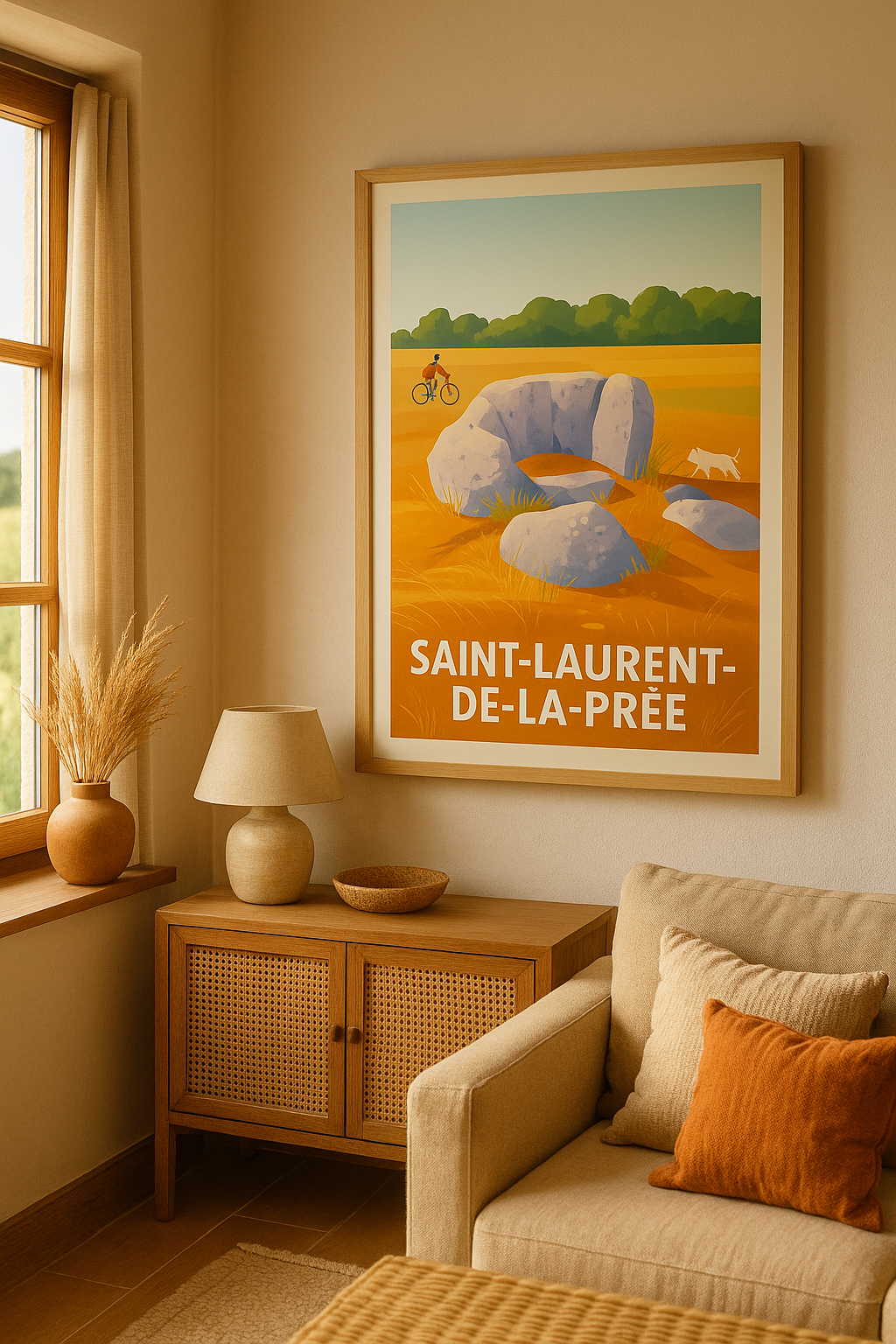 Charente-Maritime France Affiche de Saint-Laurent-de-la-Prée - Tranquillité et nature authentique