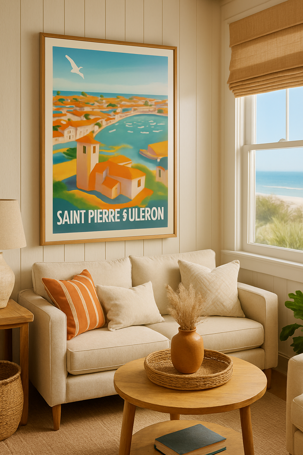 Charente-Maritime France Affiche de Saint-Pierre-d'Oléron - Charme et sérénité insulaire