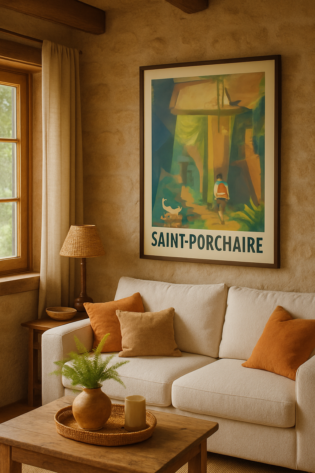 Charente-Maritime France Affiche de Saint-Porchaire - Explorez la nature mystérieuse