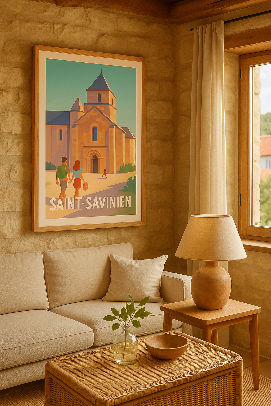 Charente-Maritime France Affiche de Saint-Savinien - Charme historique en douceur