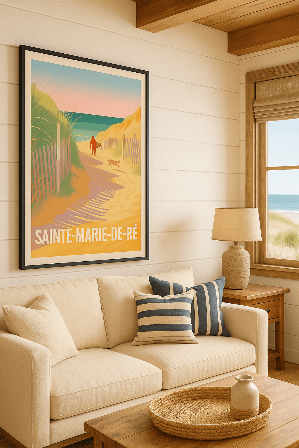 Charente-Maritime France Affiche de Sainte-Marie-de-Ré - L'évasion balnéaire au coeur de l'île
