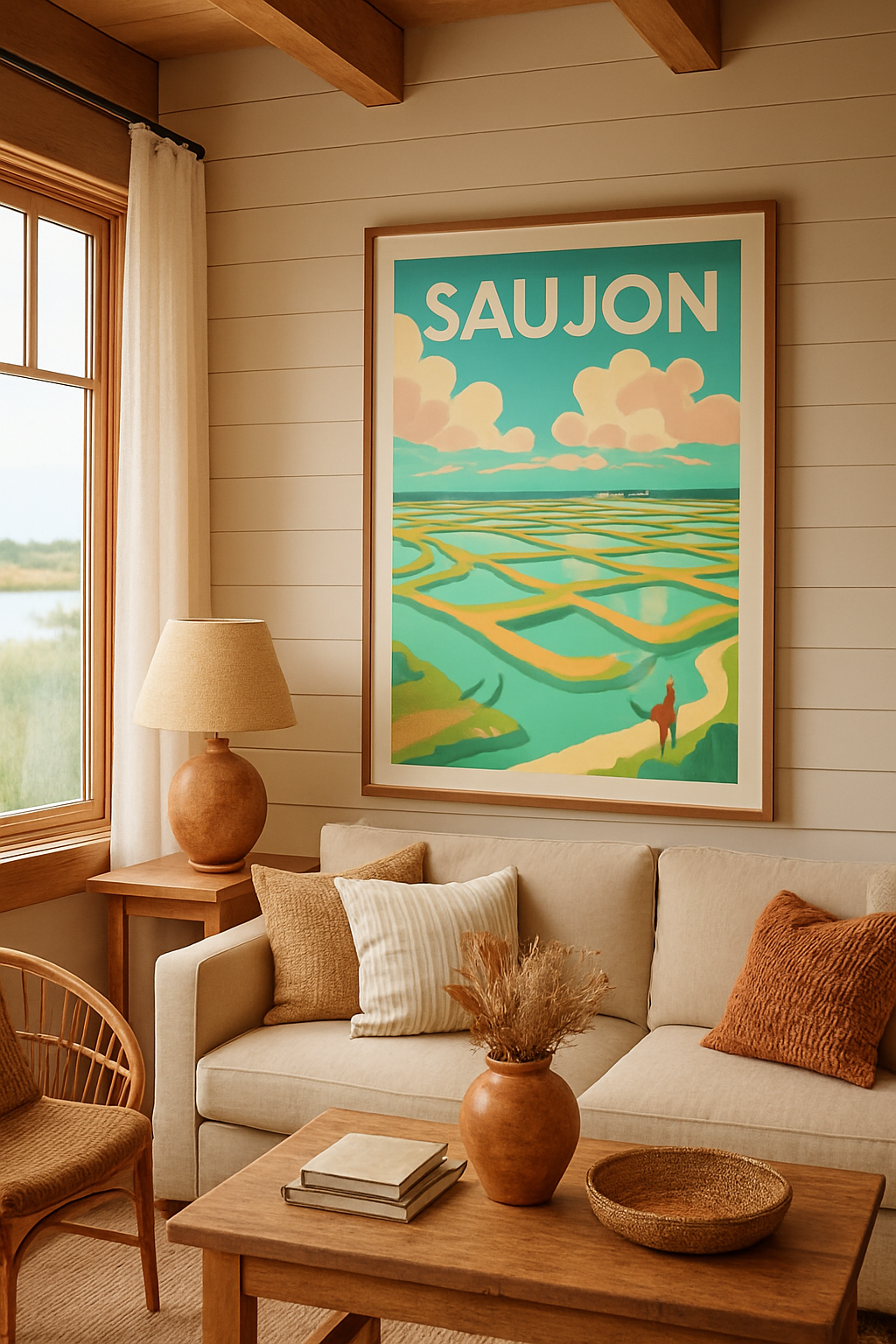 Charente-Maritime France Affiche de Saujon - Douceur de la nature en bord de marais