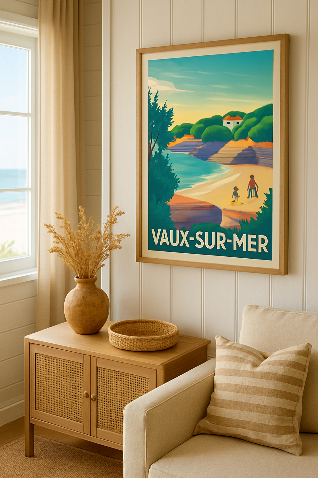 Charente-Maritime France Affiche de Vaux-sur-Mer - Escapade côtière en pleine nature