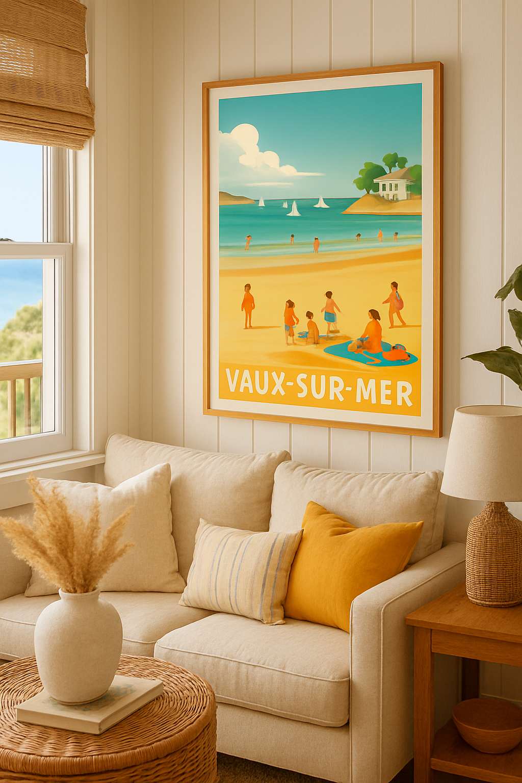 Charente-Maritime France Affiche de Vaux-sur-Mer - Plage et douceur d'été