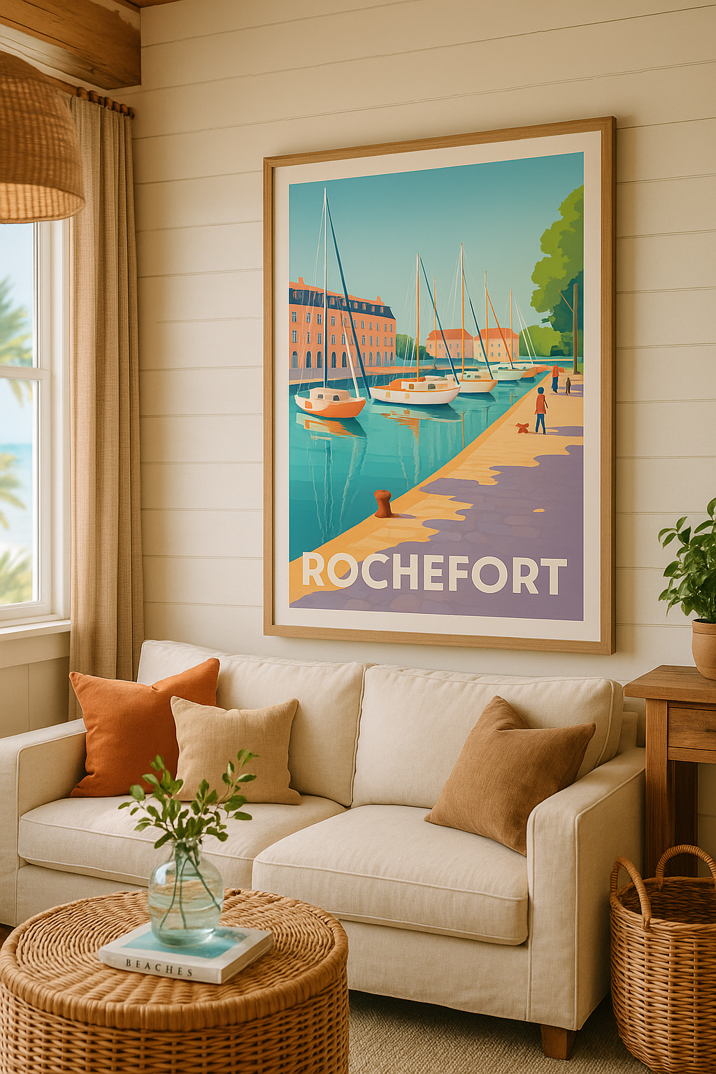 Charente-Maritime France Affiche Rochefort - Charme et Sérénité au Port