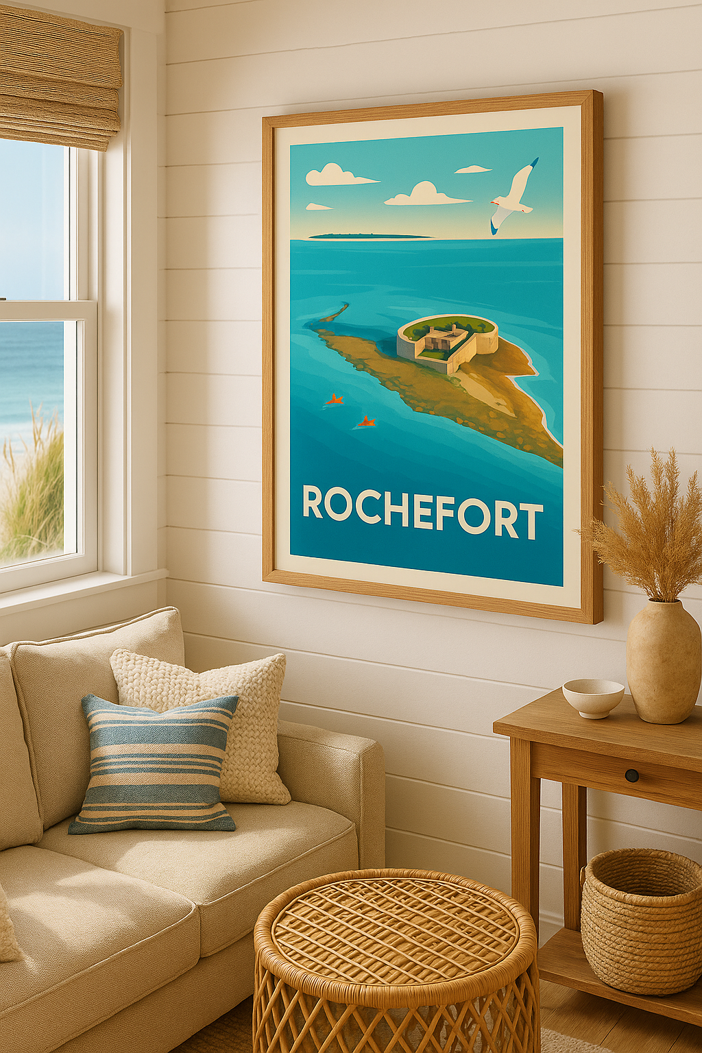 Charente-Maritime France Affiche Rochefort - Escapade marine et patrimoine fortifié