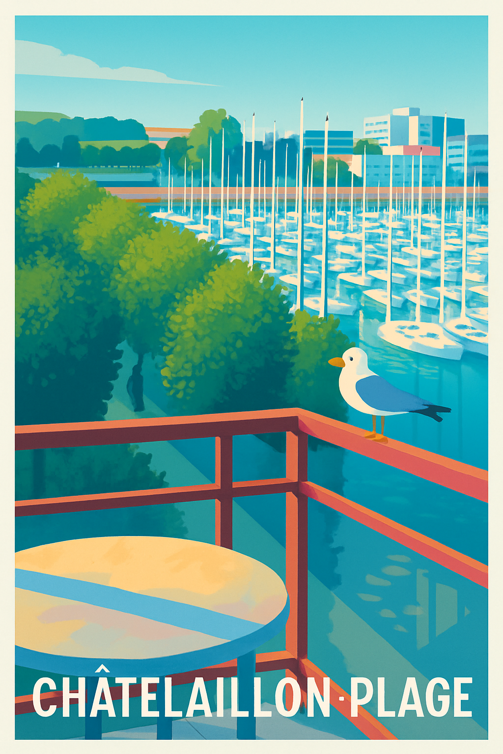 Affiche Châtelaillon-Plage — Escapade côtière paisible · poster d'art de Châtelaillon-Plage