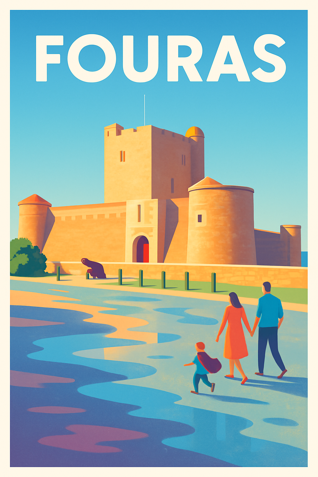 Charente-Maritime France Pas de Cadre / 20 × 30cm Affiche de Fouras - L'élégance historique au bord de l'océan