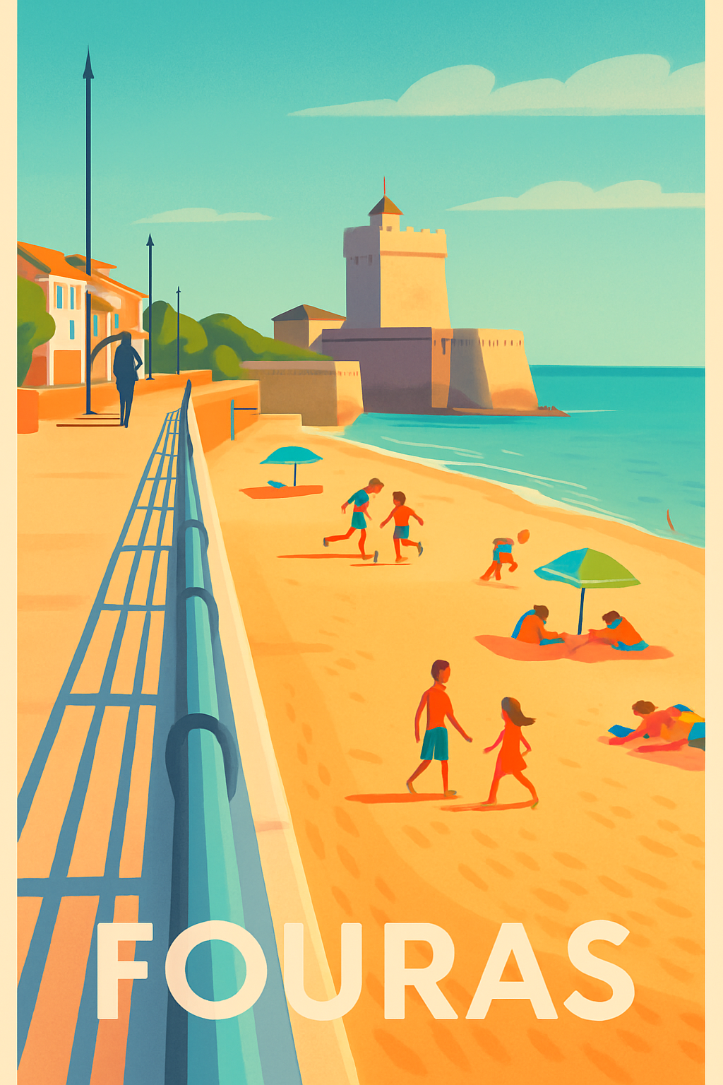 Affiche Fouras — Tranquillité et plages ensoleillées · poster d'art de Fouras