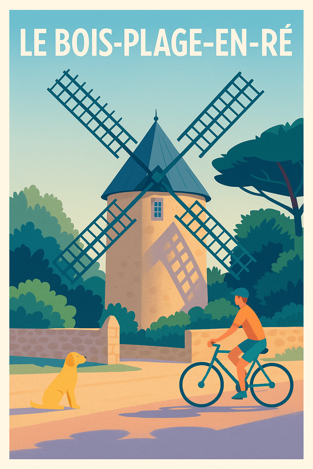 Charente-Maritime France Pas de Cadre / 20 × 30cm Affiche de Le Bois-Plage-en-Ré - Charme bucolique et douceur insulaire