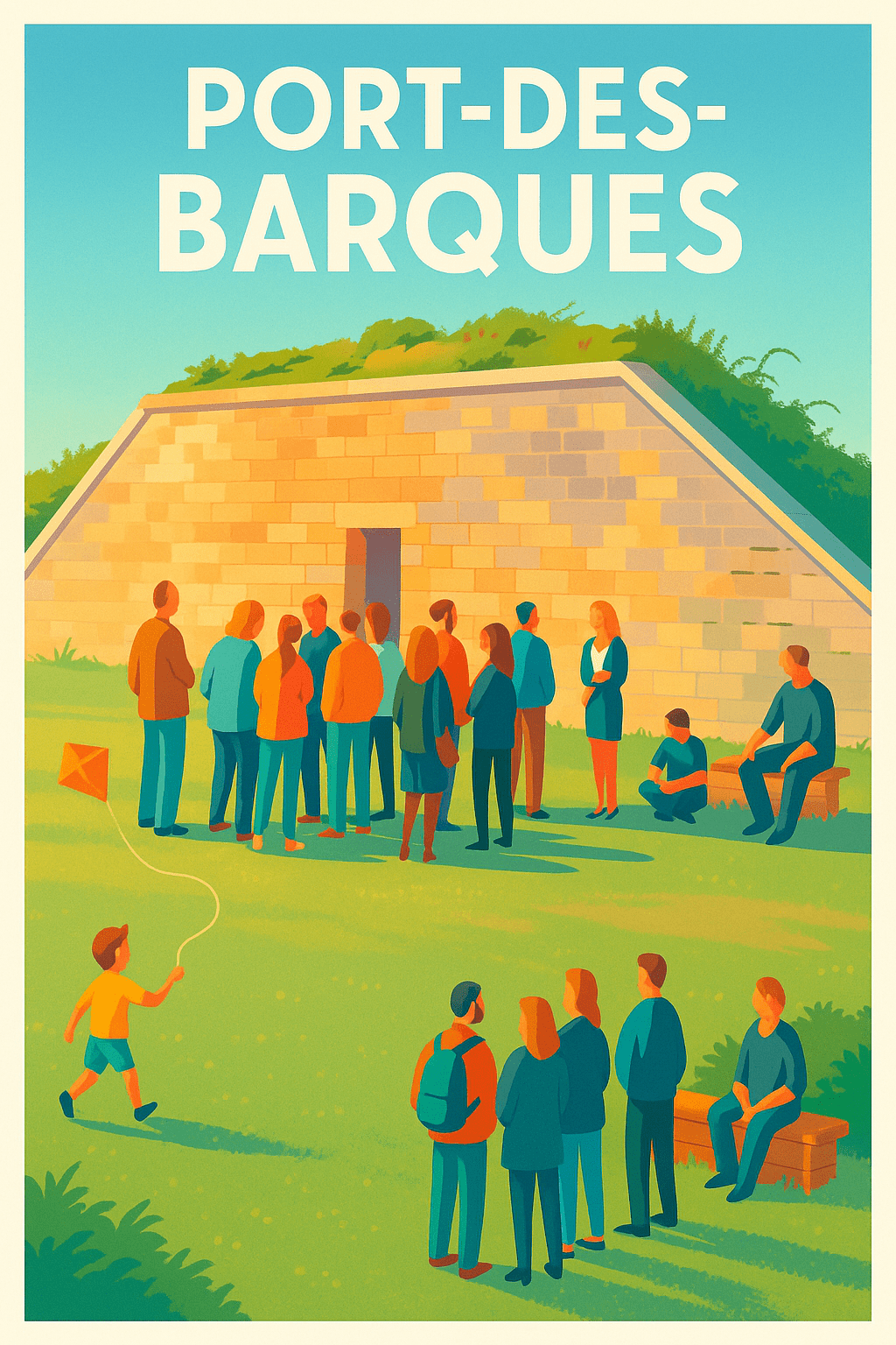 Charente-Maritime France Pas de Cadre / 20 × 30cm Affiche de Port-des-Barques - Ambiance conviviale au cœur du patrimoine