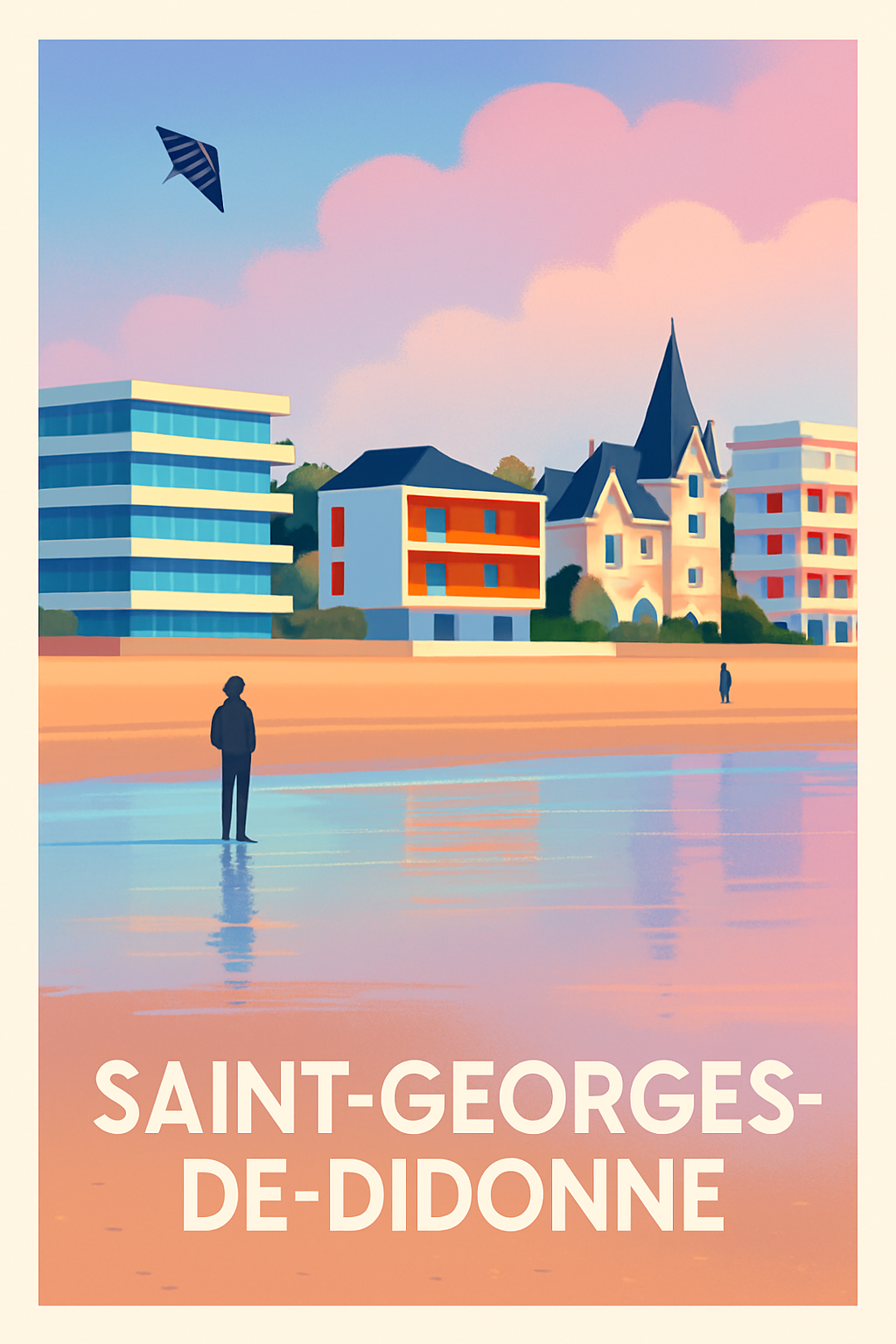 Charente-Maritime France Pas de Cadre / 20 × 30cm Affiche de Saint-Georges-de-Didonne - Sérénité en bord de mer