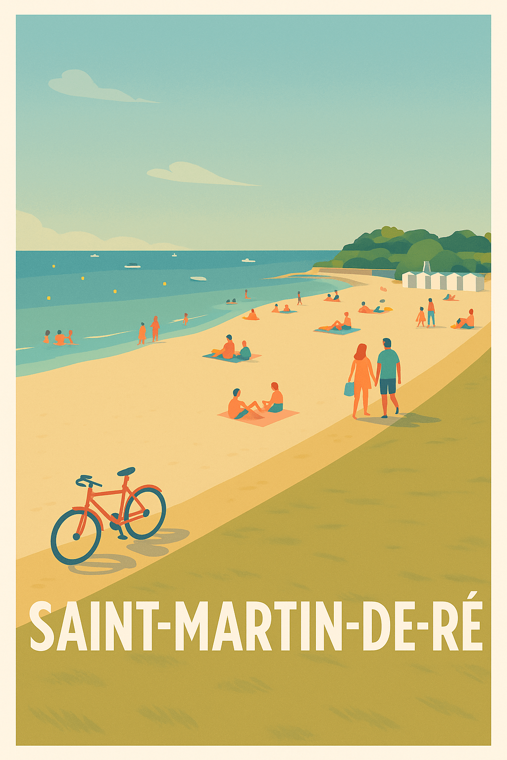 Charente-Maritime France Pas de Cadre / 20 × 30cm Affiche de Saint-Martin-de-Ré - Douceur de vivre en bord de mer