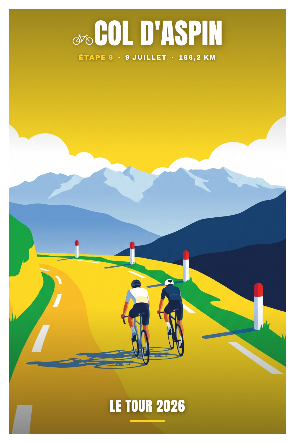 Affiche Col d'Aspin - Le Tour 2026