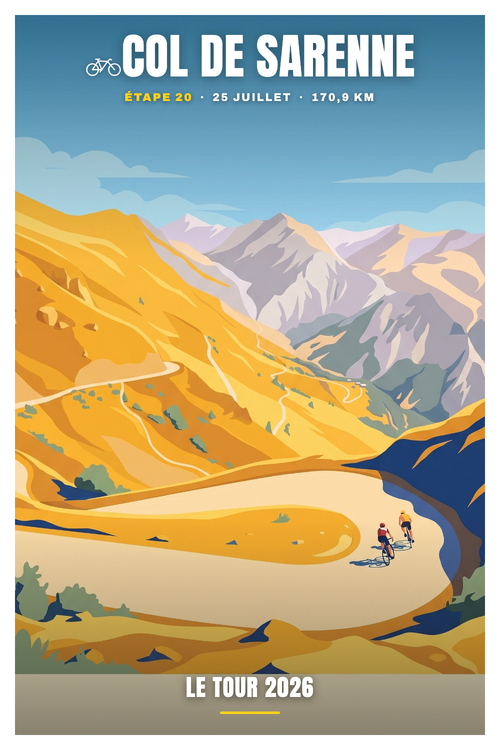 Affiche Col de Sarenne - Le Tour 2026