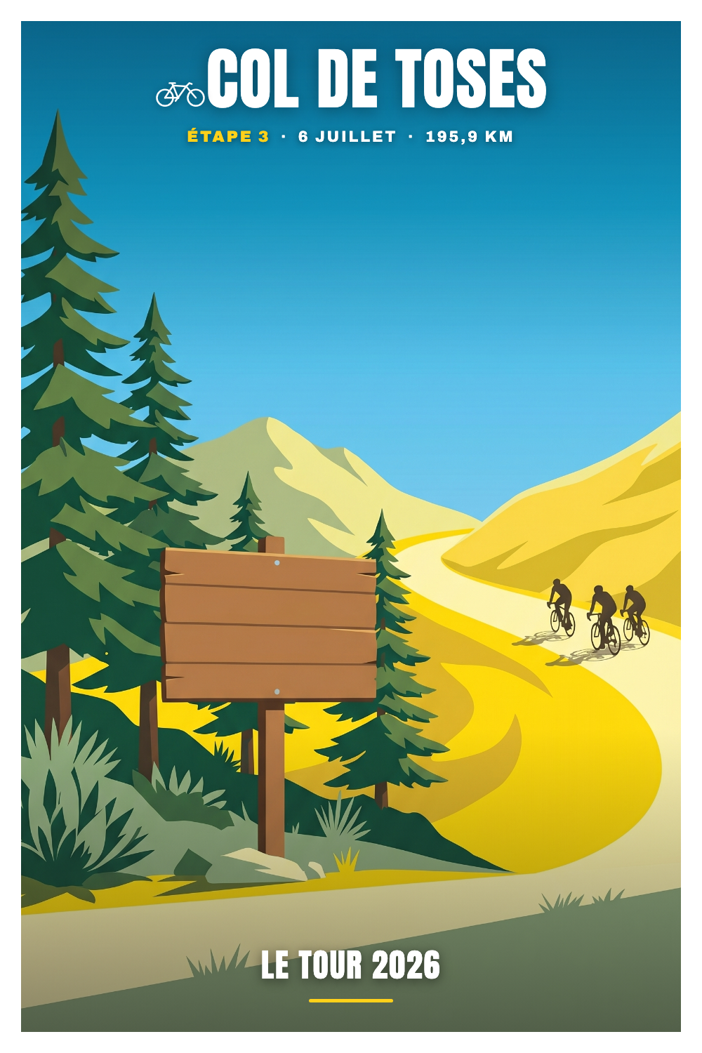 Affiche Col de Toses - Le Tour 2026