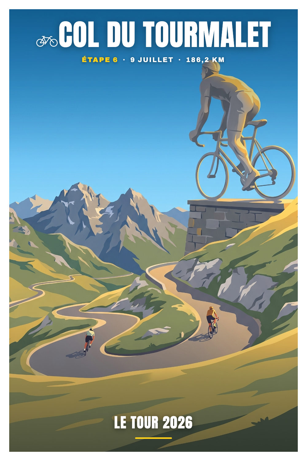Affiche Col du Tourmalet - Le Tour 2026