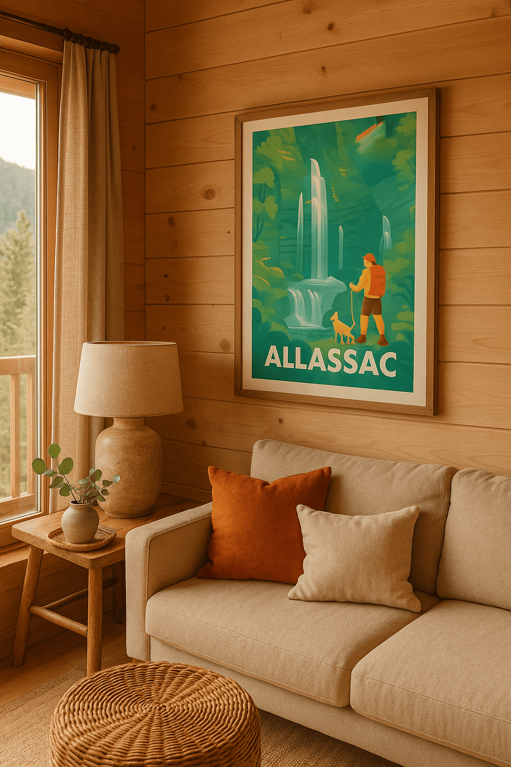 Corrèze France Affiche de Allassac - L'appel des cascades et de la nature