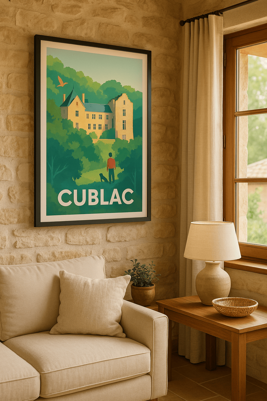 Affiche Cublac — Évasion au cœur de la nature et du patrimoine · poster d'art de Cublac
