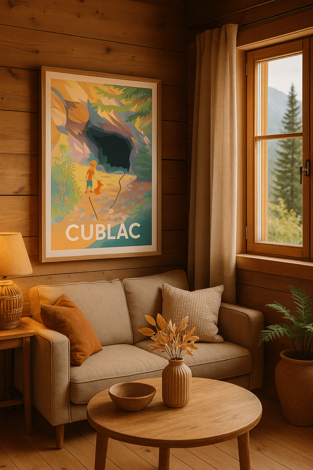 Affiche Cublac — L'appel mystérieux de la grotte · poster d'art de Cublac
