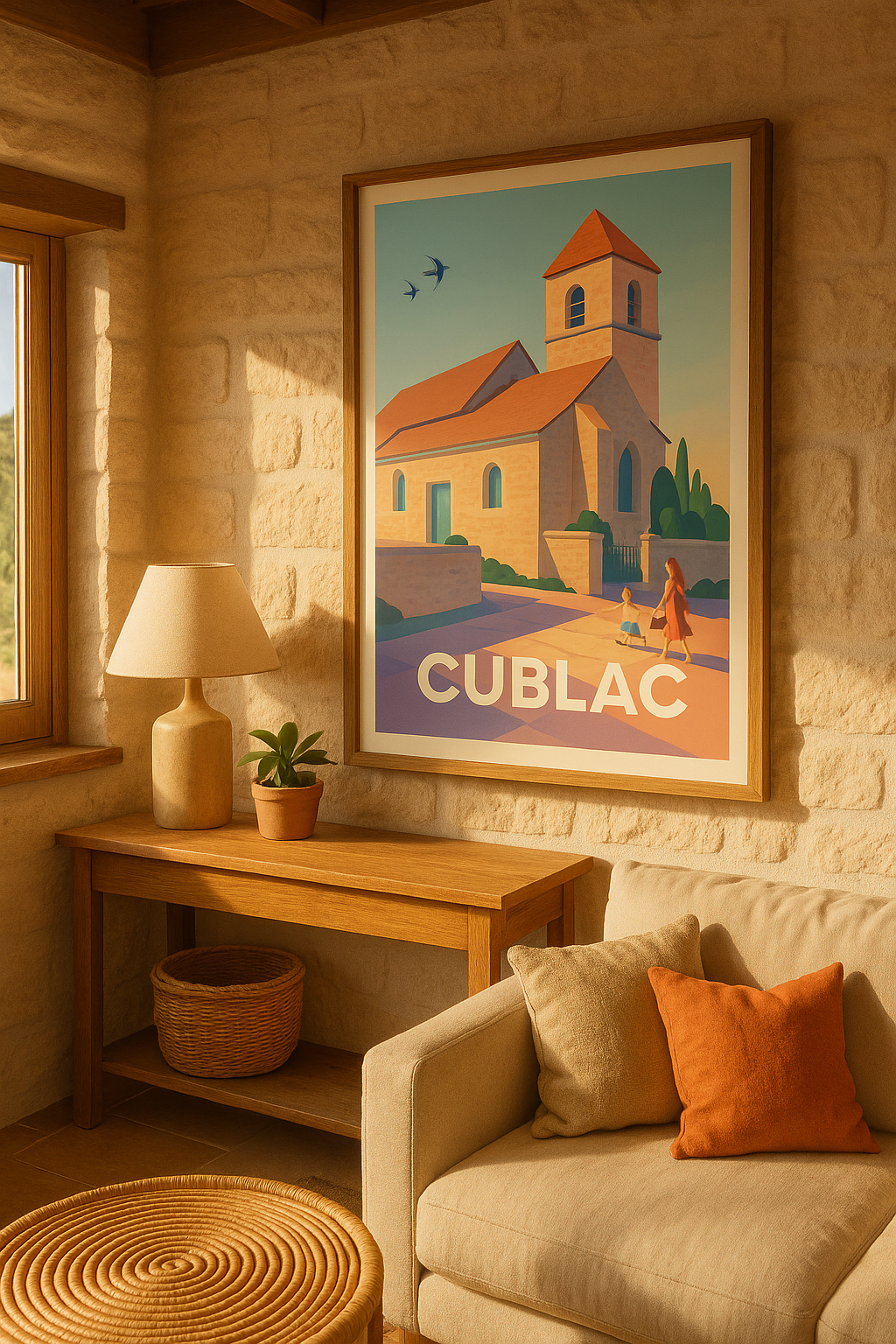 Affiche Cublac — Sérénité et charme au village · poster d'art de Cublac