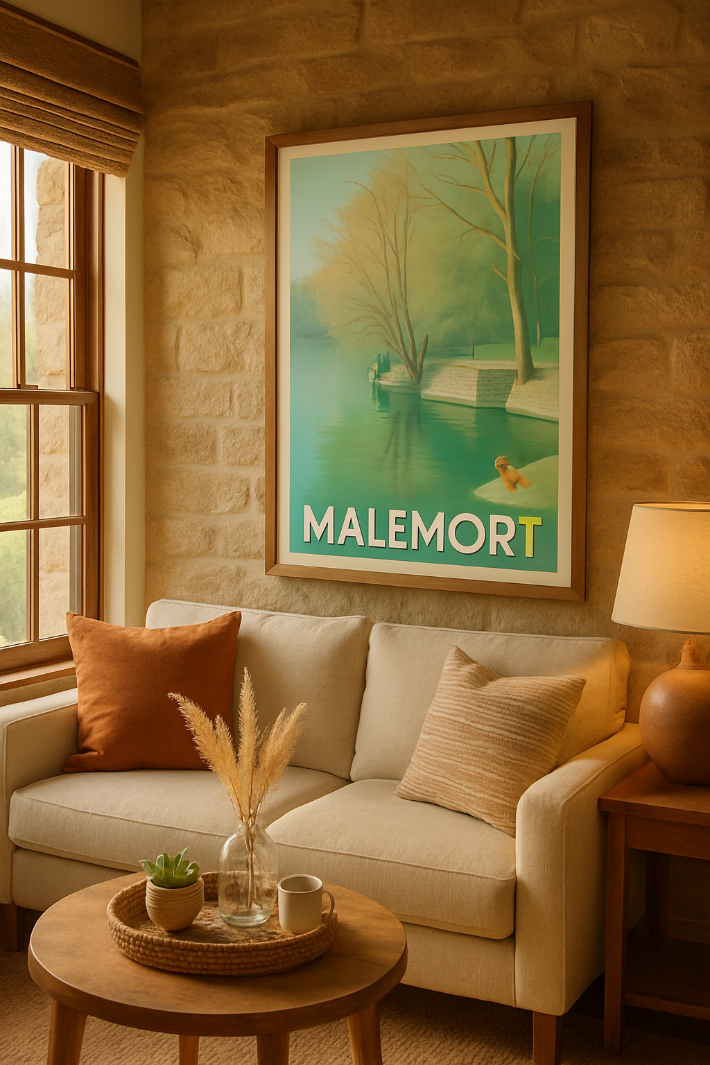 Corrèze France Affiche de Malemort - Sérénité au bord de l'eau