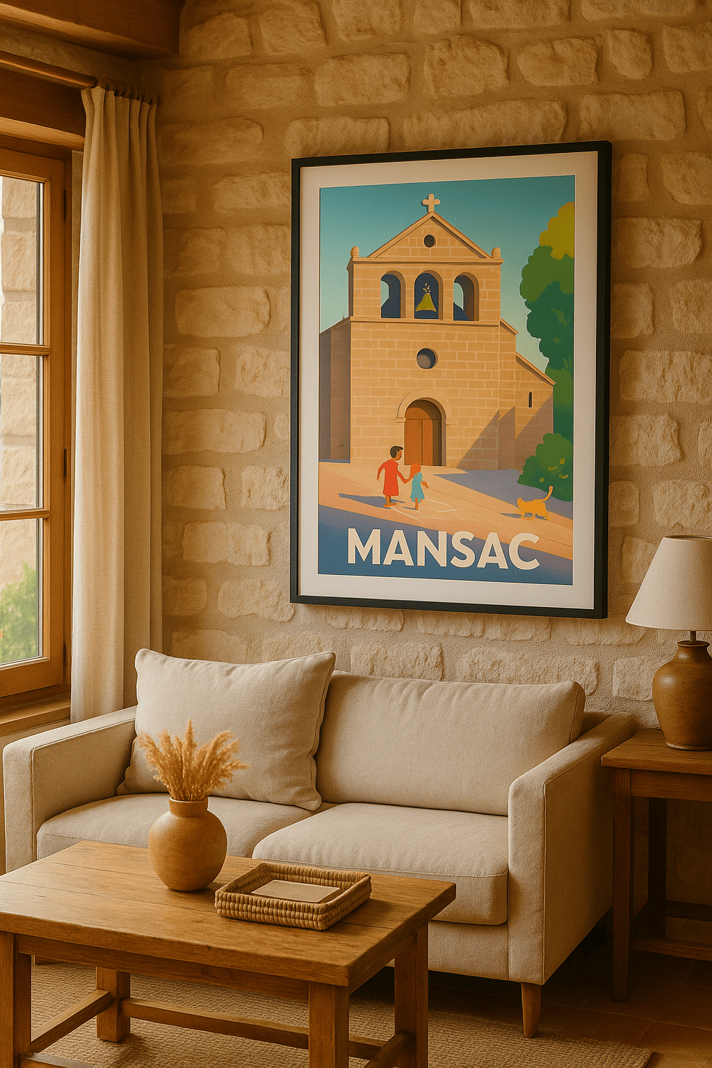 Corrèze France Affiche de Mansac - Charme et sérénité au cœur du village