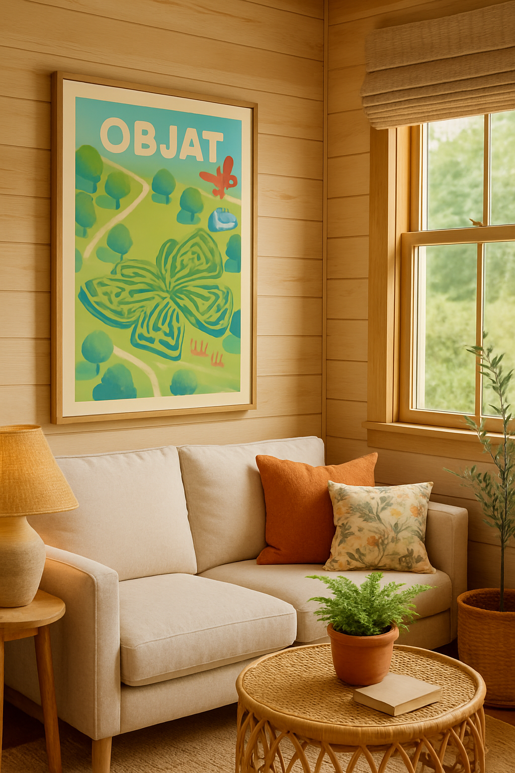 Corrèze France Affiche de Objat - Labyrinthe papillon en pleine nature