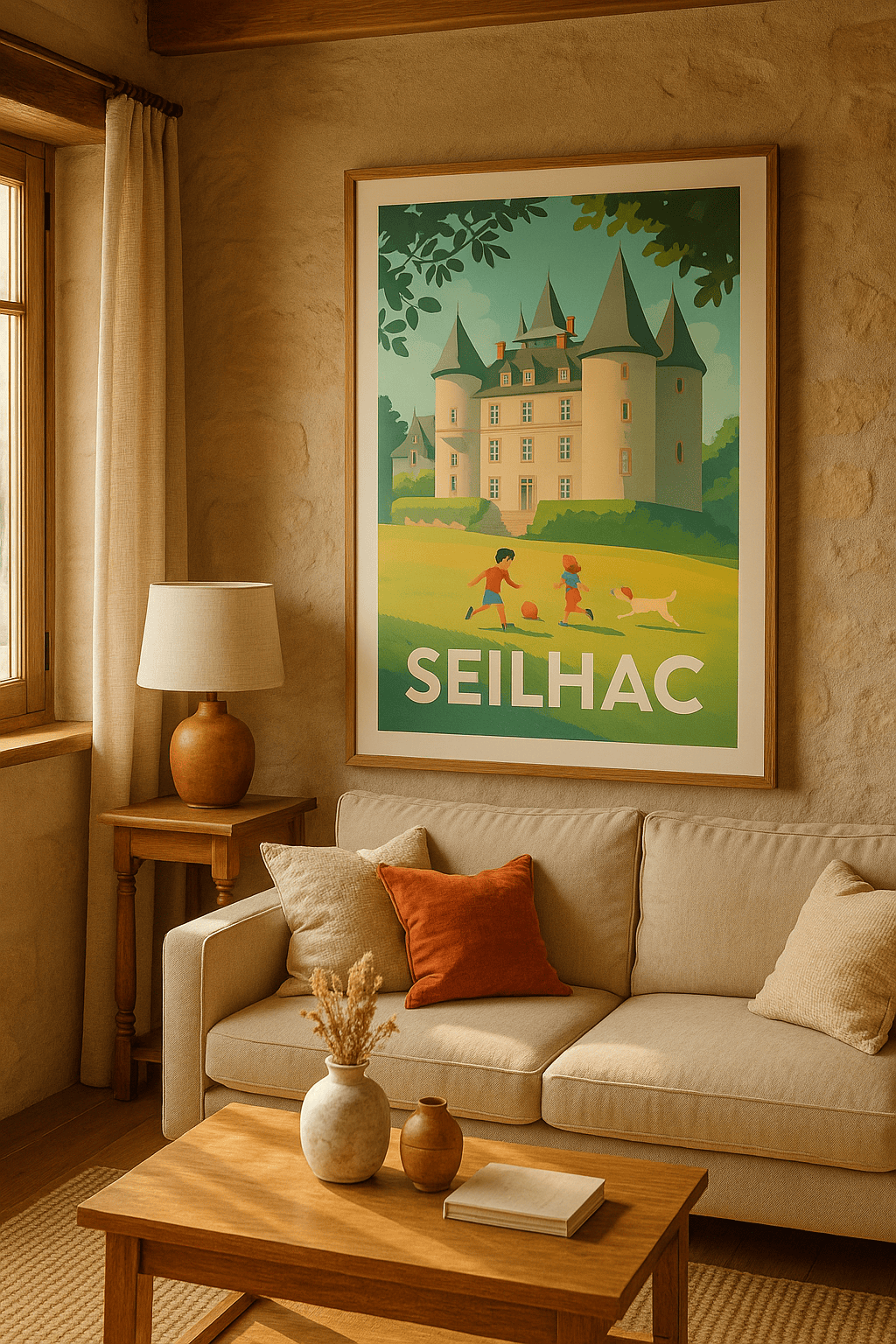 Corrèze France Affiche de Seilhac - Charme et sérénité au Château