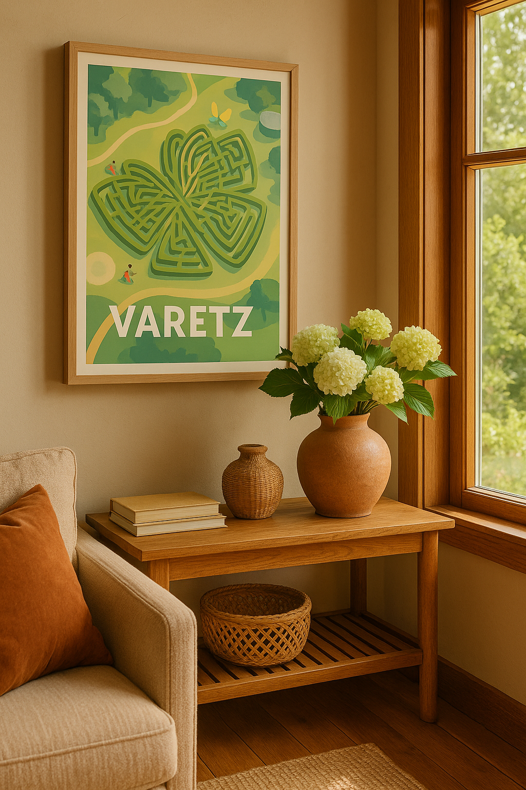Affiche Varetz — L'enchanteur labyrinthe en forme de papillon · poster d'art de Varetz