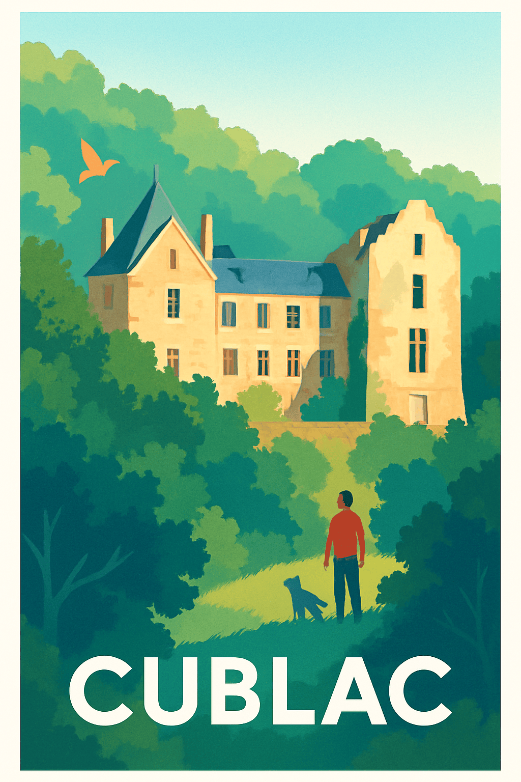 Affiche Cublac — Évasion au cœur de la nature et du patrimoine · poster d'art de Cublac
