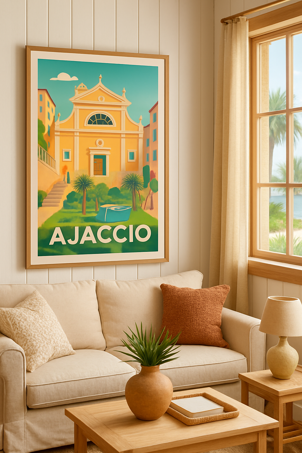 Corse-du-Sud France Affiche de Ajaccio - Charme et sérénité méditerranéenne