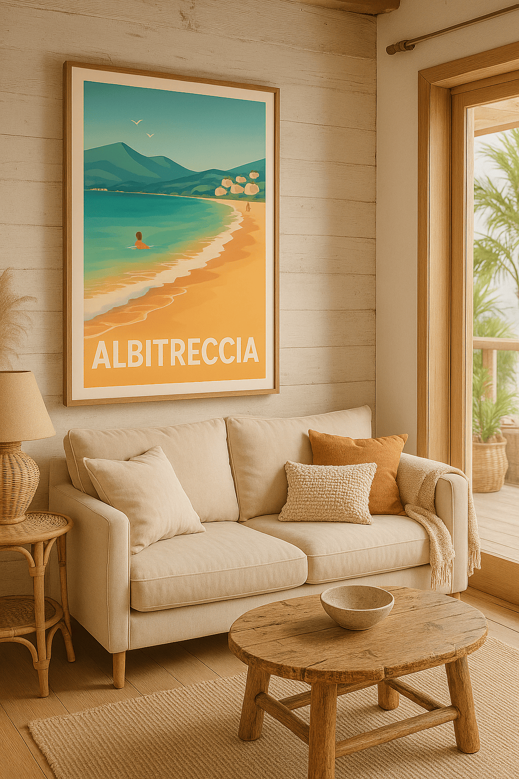 Corse-du-Sud France Affiche de Albitreccia - Évasion Balnéaire en Méditerranée
