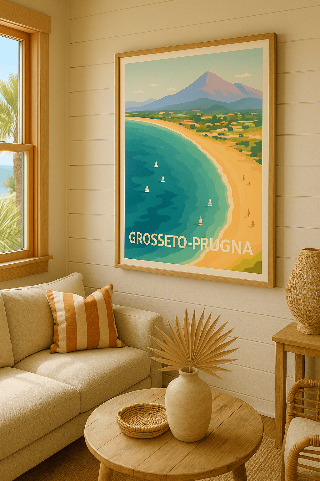 Corse-du-Sud France Affiche de Grosseto-Prugna - L'évasion entre mer et montagne