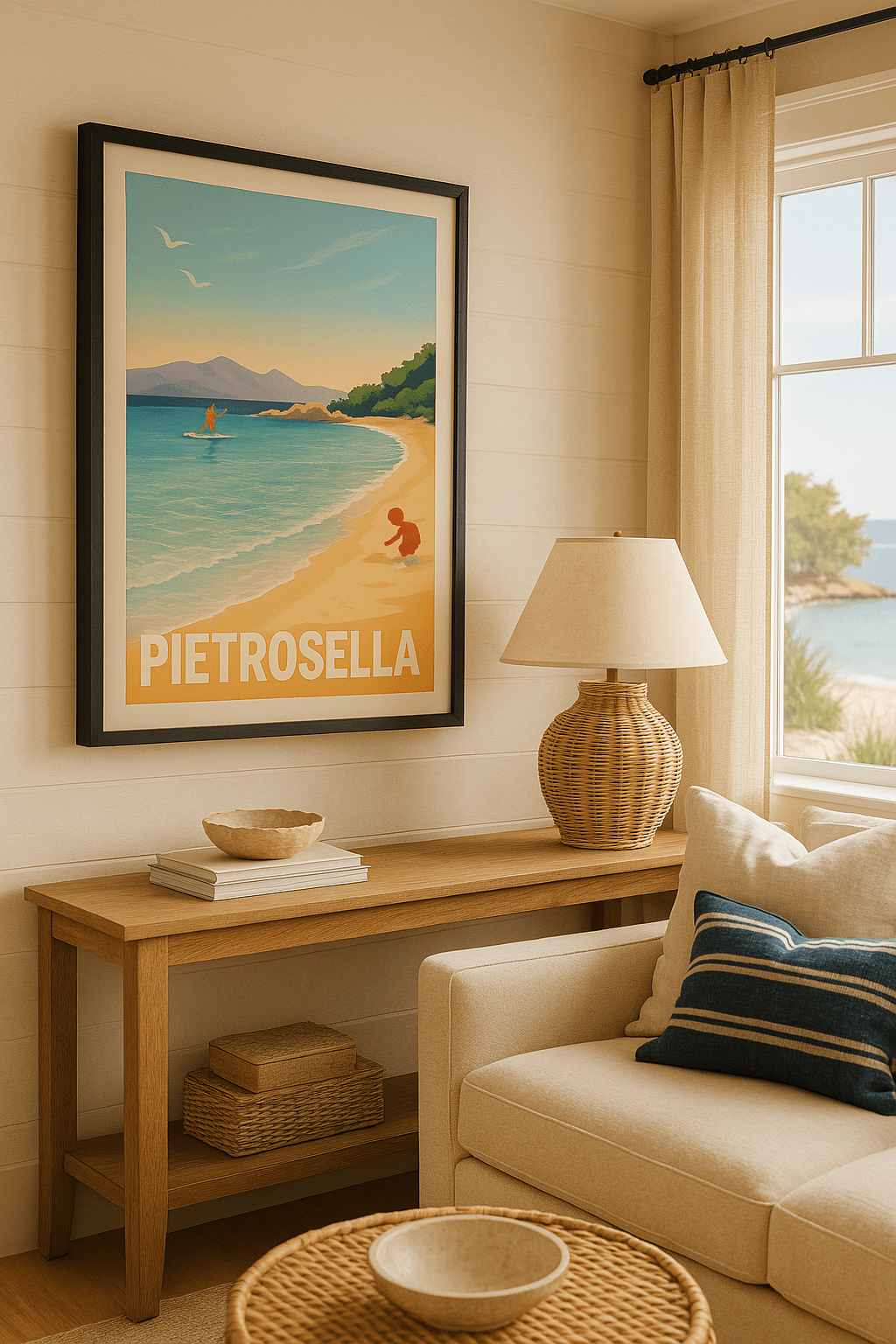 Corse-du-Sud France Affiche de Pietrosella - Évasion balnéaire en Méditerranée