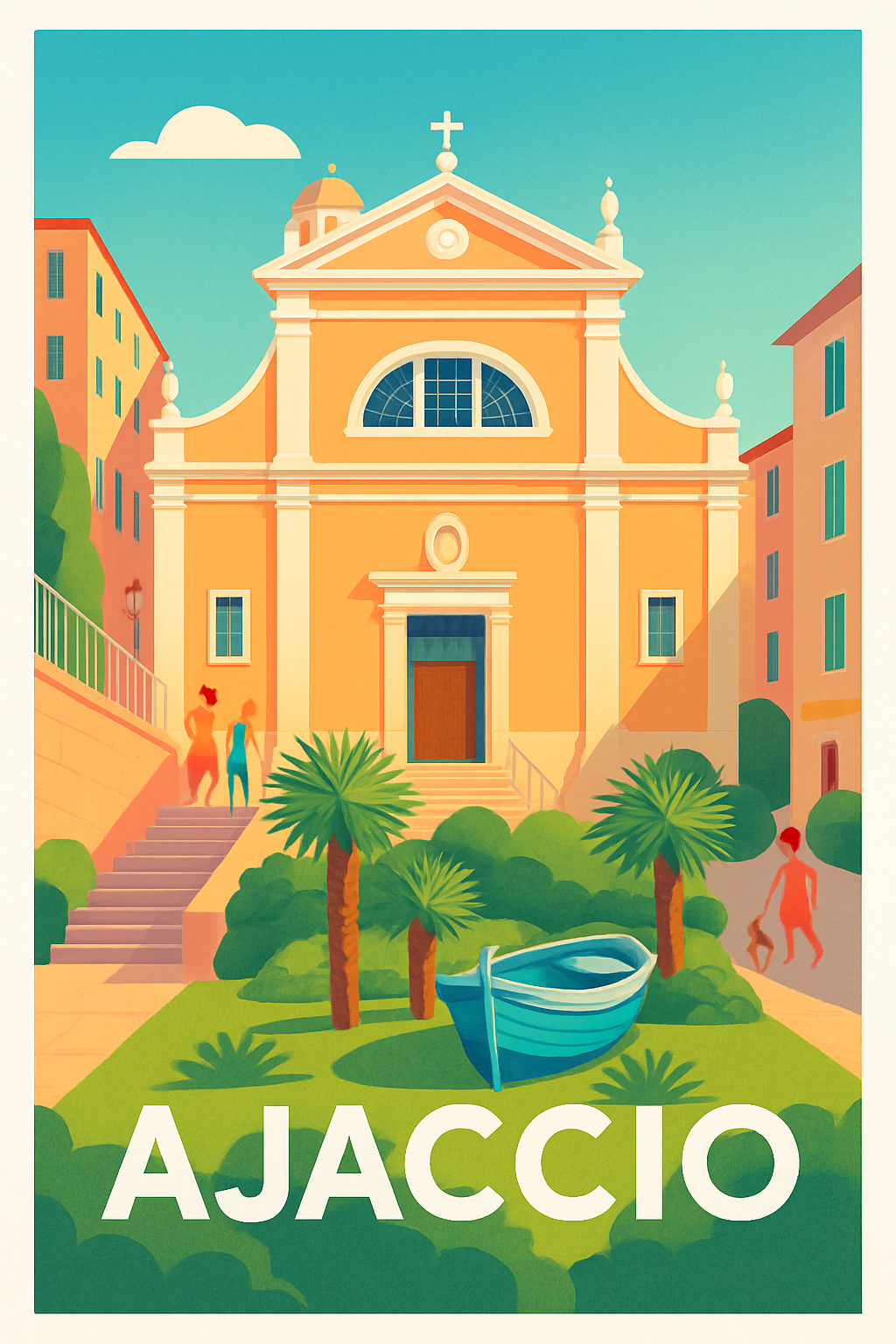 Corse-du-Sud France Pas de Cadre / 20 × 30cm Affiche de Ajaccio - Charme et sérénité méditerranéenne