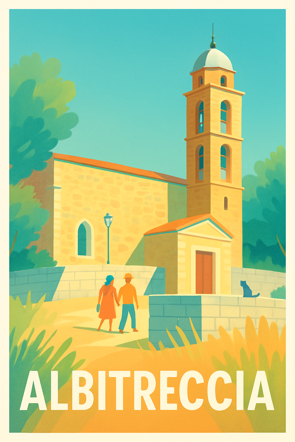 Affiche Albitreccia — Charme Méditerranéen Authentique · poster d'art de Albitreccia