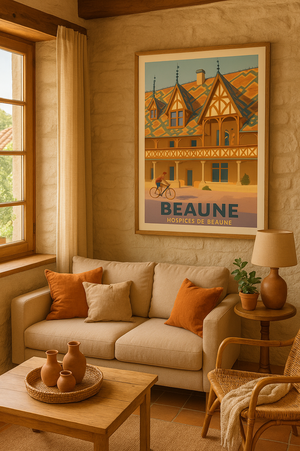 Affiche Beaune — Charme et histoire des Hospices · poster d'art de Beaune