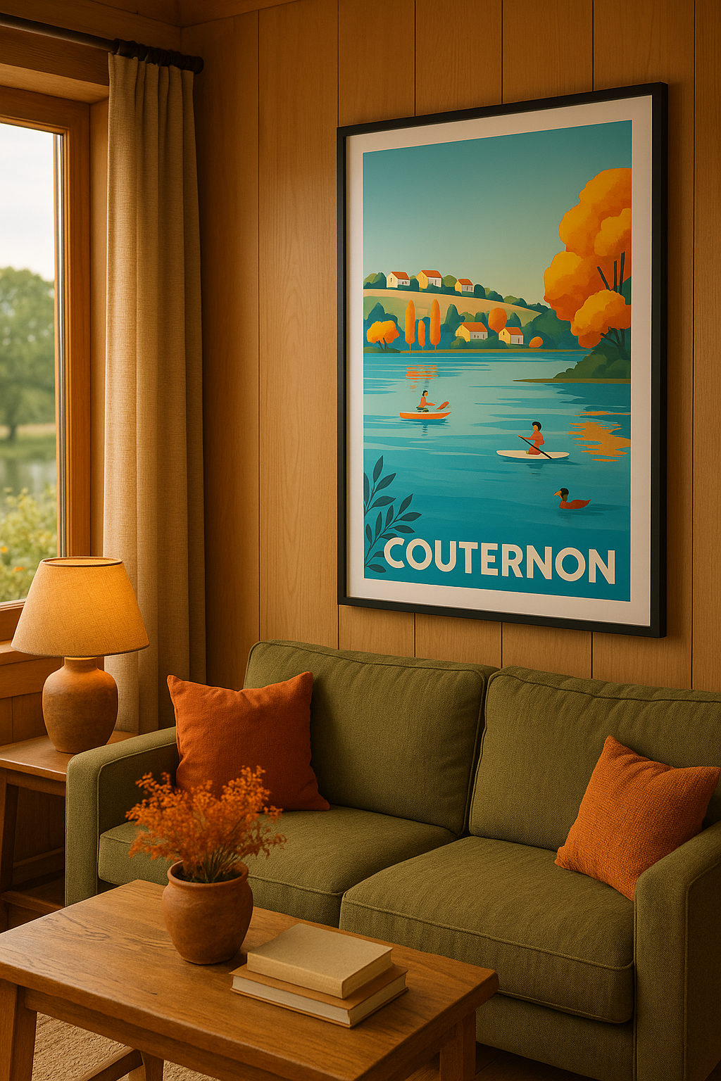 Affiche Couternon — L'évasion au fil de l'eau · poster d'art de Couternon