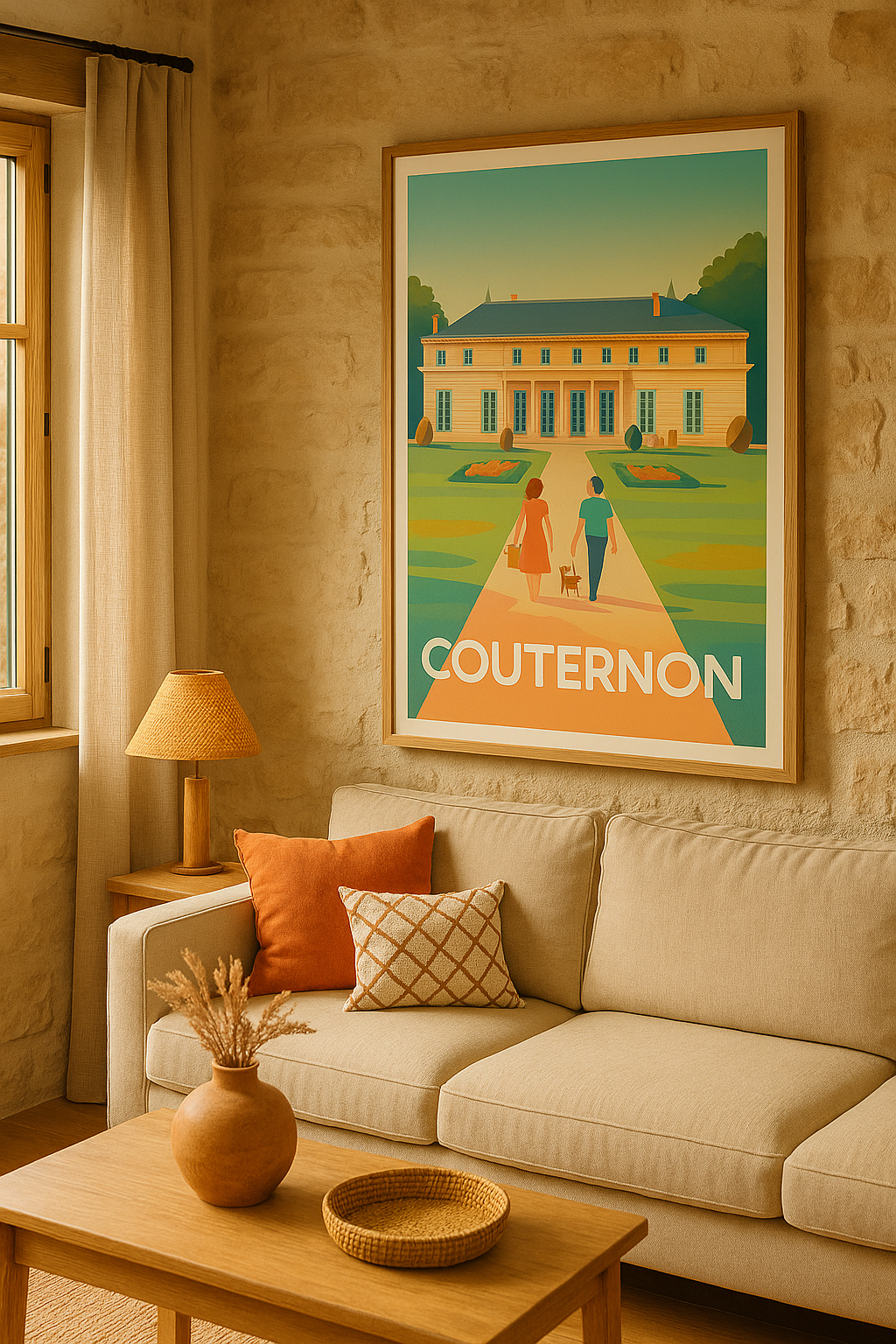Côte-d'Or France Affiche de Couternon - Promenade bucolique au château
