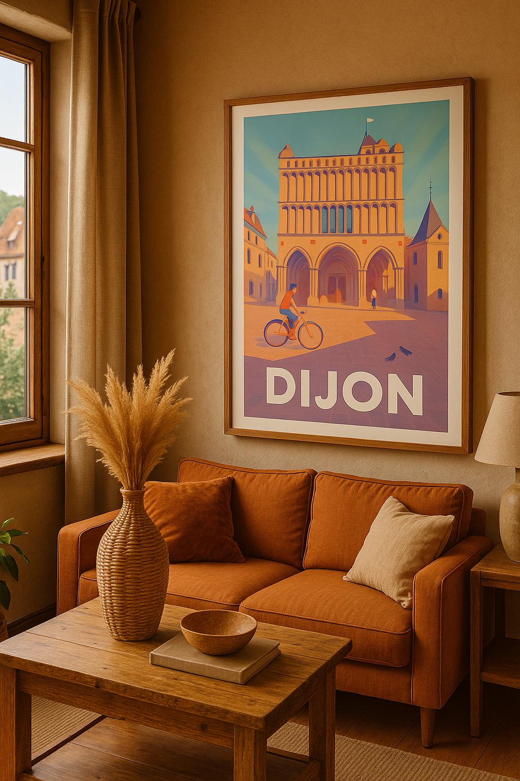 Affiche Dijon — Charme historique et douceur de vivre · poster d'art de Dijon