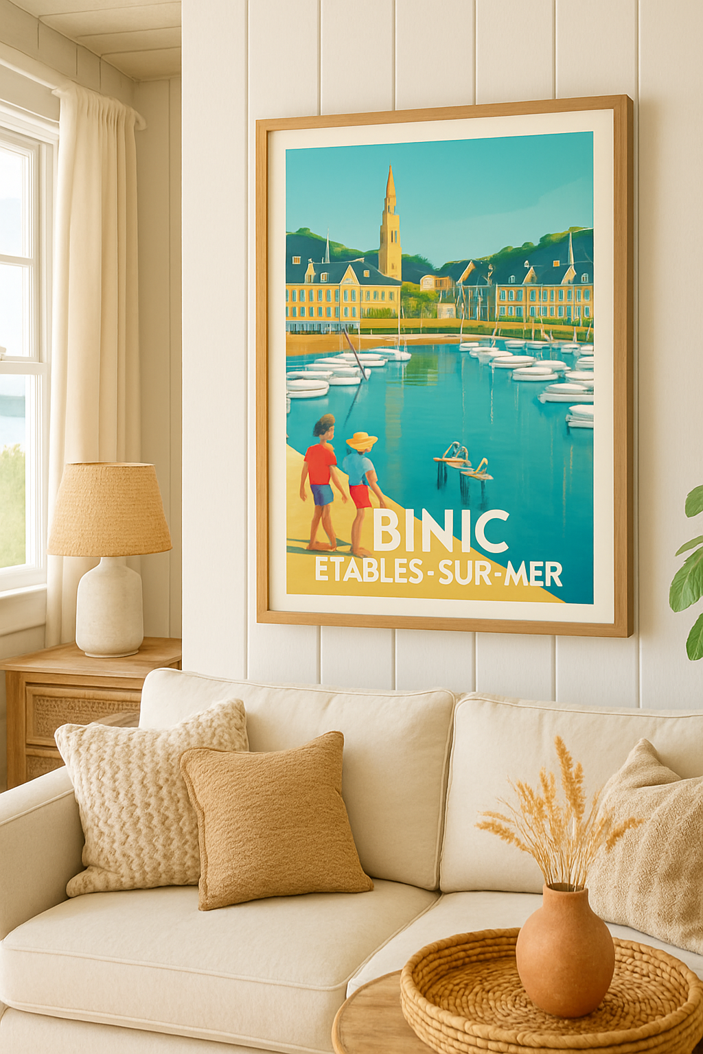 Affiche Binic — Escapade romantique au bord de l'eau · poster d'art de Binic