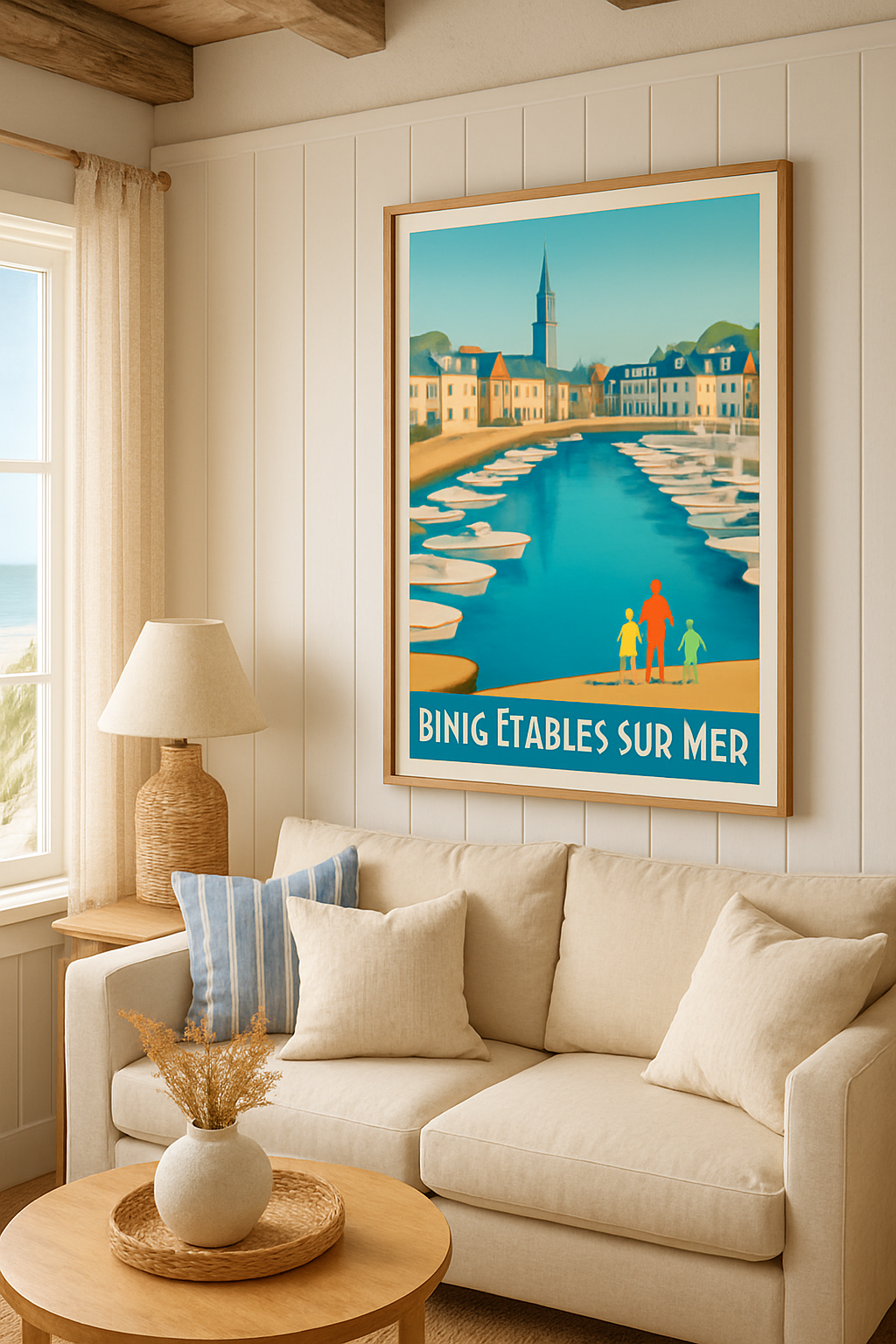 Affiche Binic-Étables-sur-Mer — Charme côtier et douceur de vie · poster d'art de Binic-Étables-sur-Mer