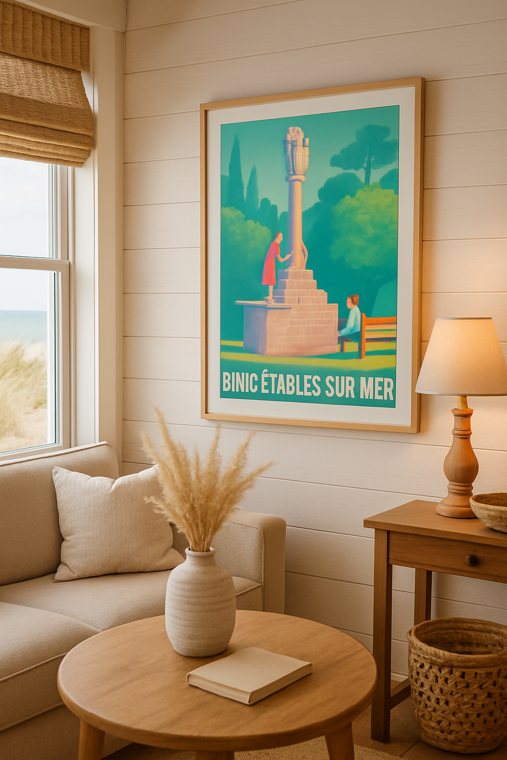 Affiche Binic-Étables-sur-Mer — Évasion paisible au cœur de la nature bretonne · poster d'art de Binic-Étables-sur-Mer