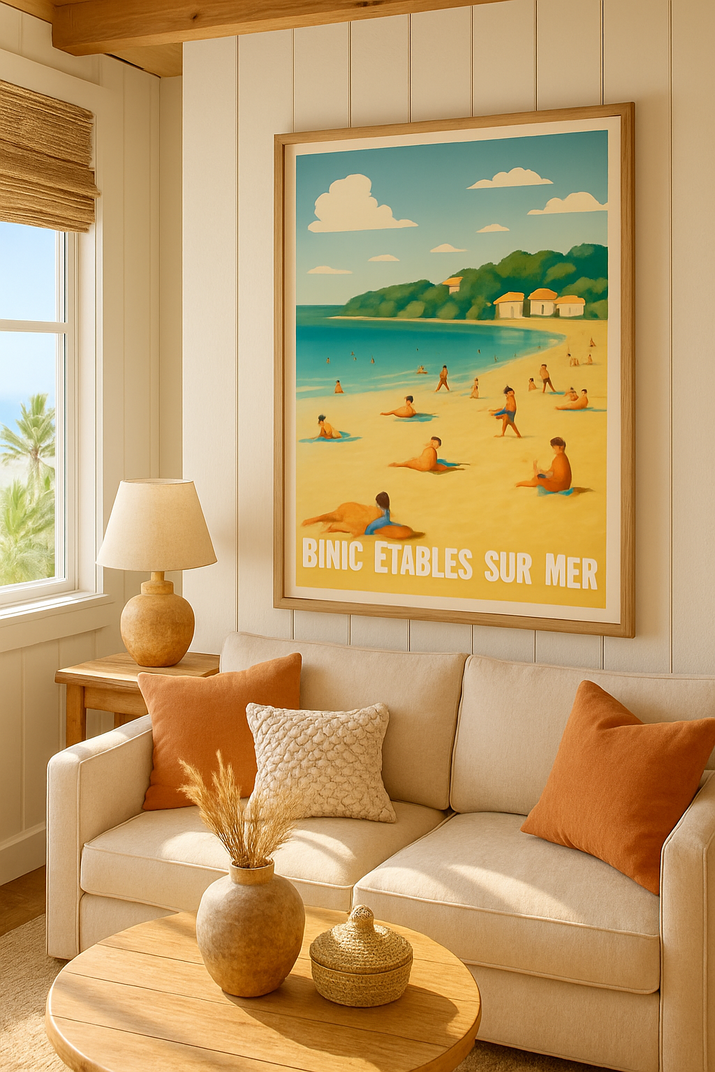 Côtes-d'Armor France Affiche de Binic-Étables-sur-Mer - Plages ensoleillées et détente bretonne