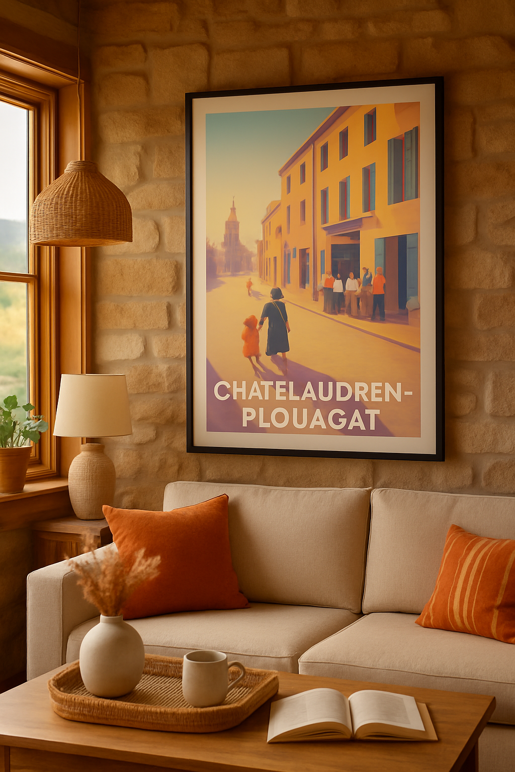Affiche Châtelaudren-Plouagat — Flânerie en Pays de Brocéliande · poster d'art de Châtelaudren-Plouagat
